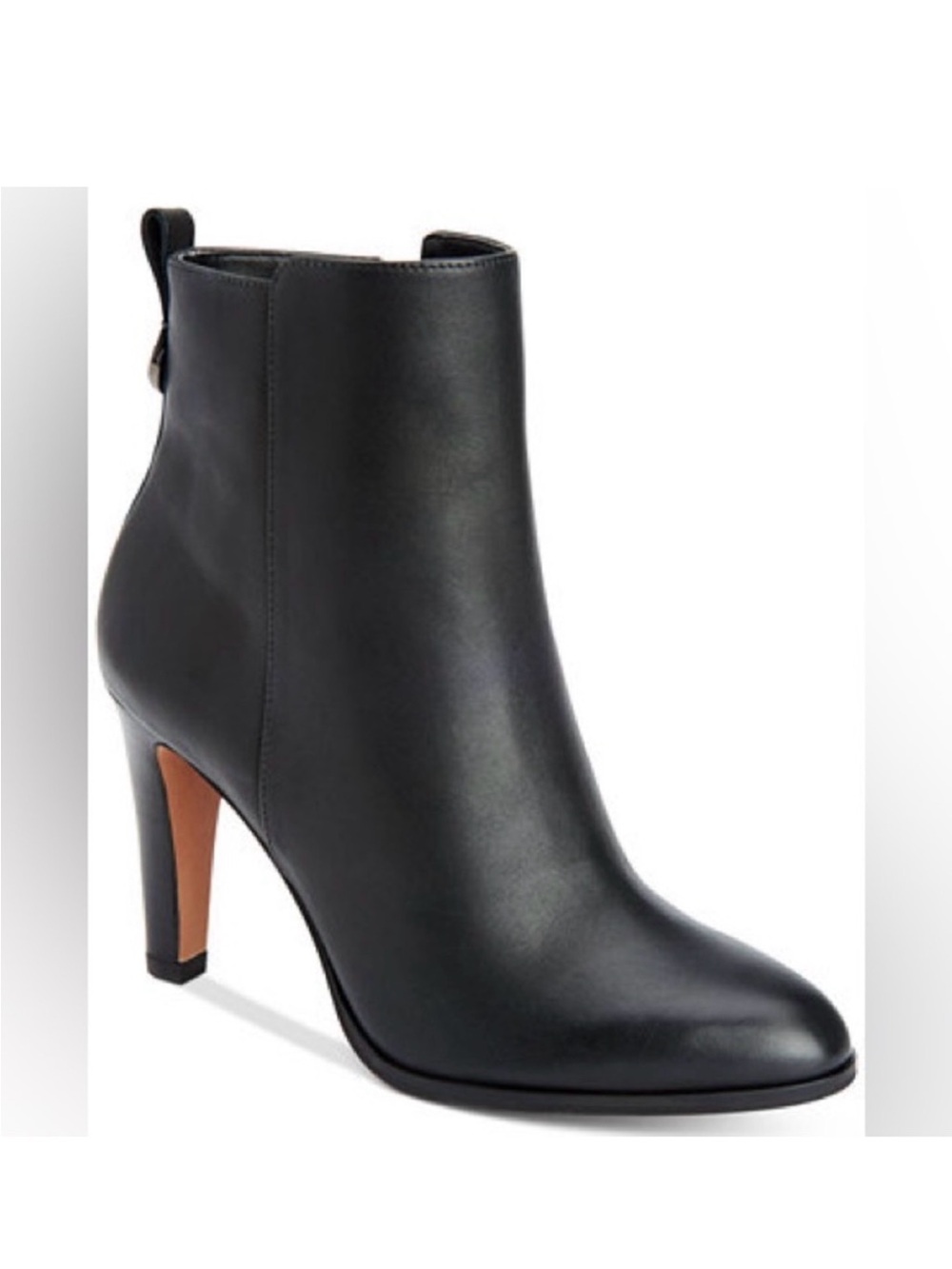 Coach Jemma Black Leather Heeled Ankle Boots Size 8